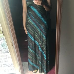 Multi-Colored - Alyn Paige Sexy Maxi Dress